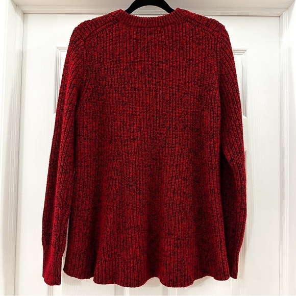 Athleta SIERRA CREW SWEATER in Crimson Candy Red Marl sz Medium - Picture 4 of 8